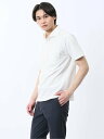 【SALE/10%OFF】TAKA-Q カットサッカー ワイドカラー半袖ポロシャツ タカキュー トップス ポロシャツ ホワイト