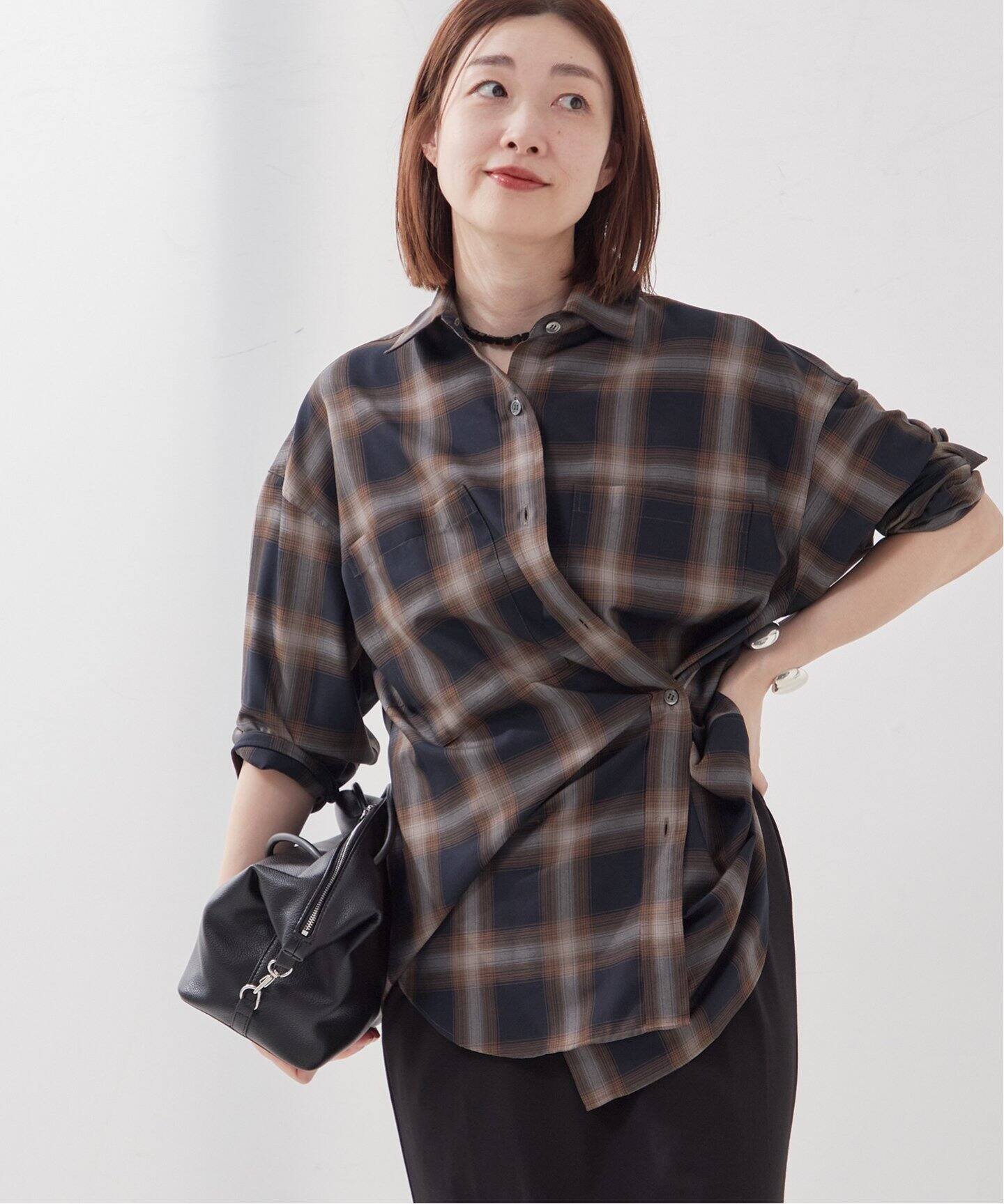 JOURNAL STANDARD L'ESSAGE チェックシャツ ジャーナルスタンダード レサージュ トップス シャツ・ブラウス ブルー ブラウン ブラック【送料無料】のサムネイル