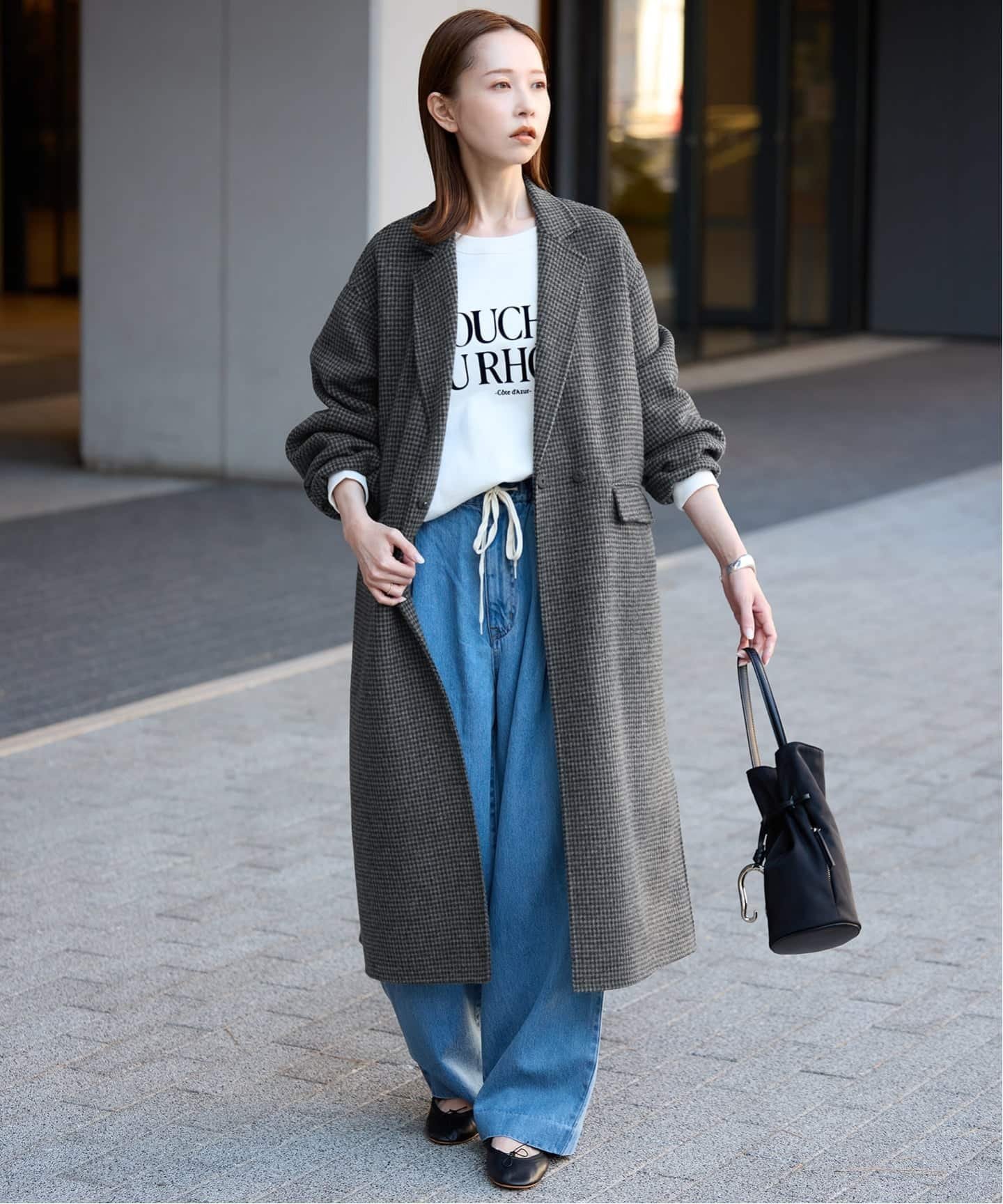 SLOBE IENA 《追加2》souple woolダブルフェイスチェスターコート スローブ イエナ ジャケット・アウター チェスターコート グレー