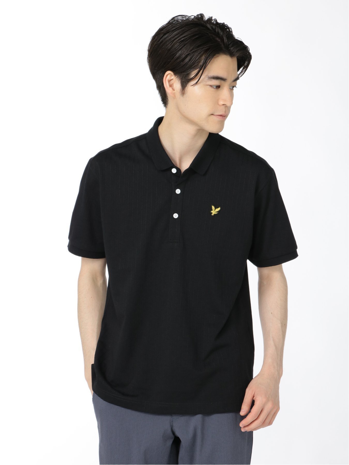 楽天Rakuten Fashion【SALE／50％OFF】TAKA-Q ライル&スコット/LYLE&SCOTT ブライトストライプ 鹿の子 半袖ポロ タカキュー トップス ポロシャツ ブラック ベージュ ネイビー