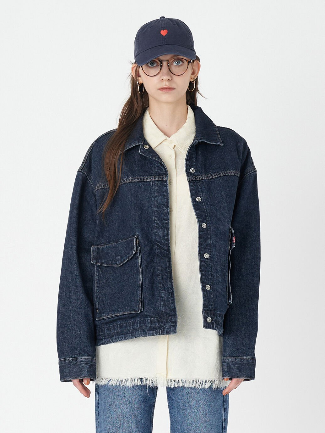 Levi's WELLTHREAD(R) BELLOS トラッカージャケット ダークインディゴ MY GARDEN リーバイス ジャケット・アウター デニムジャケット ブルー