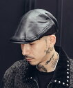 Subciety Faux leather hunting サブサエティ 帽子 ハンチング・ベレー帽 ブラック ブラウン【送料無料】