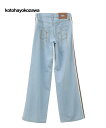 CONVERSE TOKYO WOMEN 【kotohayokozawa】SIDE LINE WIDE FLARE DENIM PANTS コンバーストウキョウ...