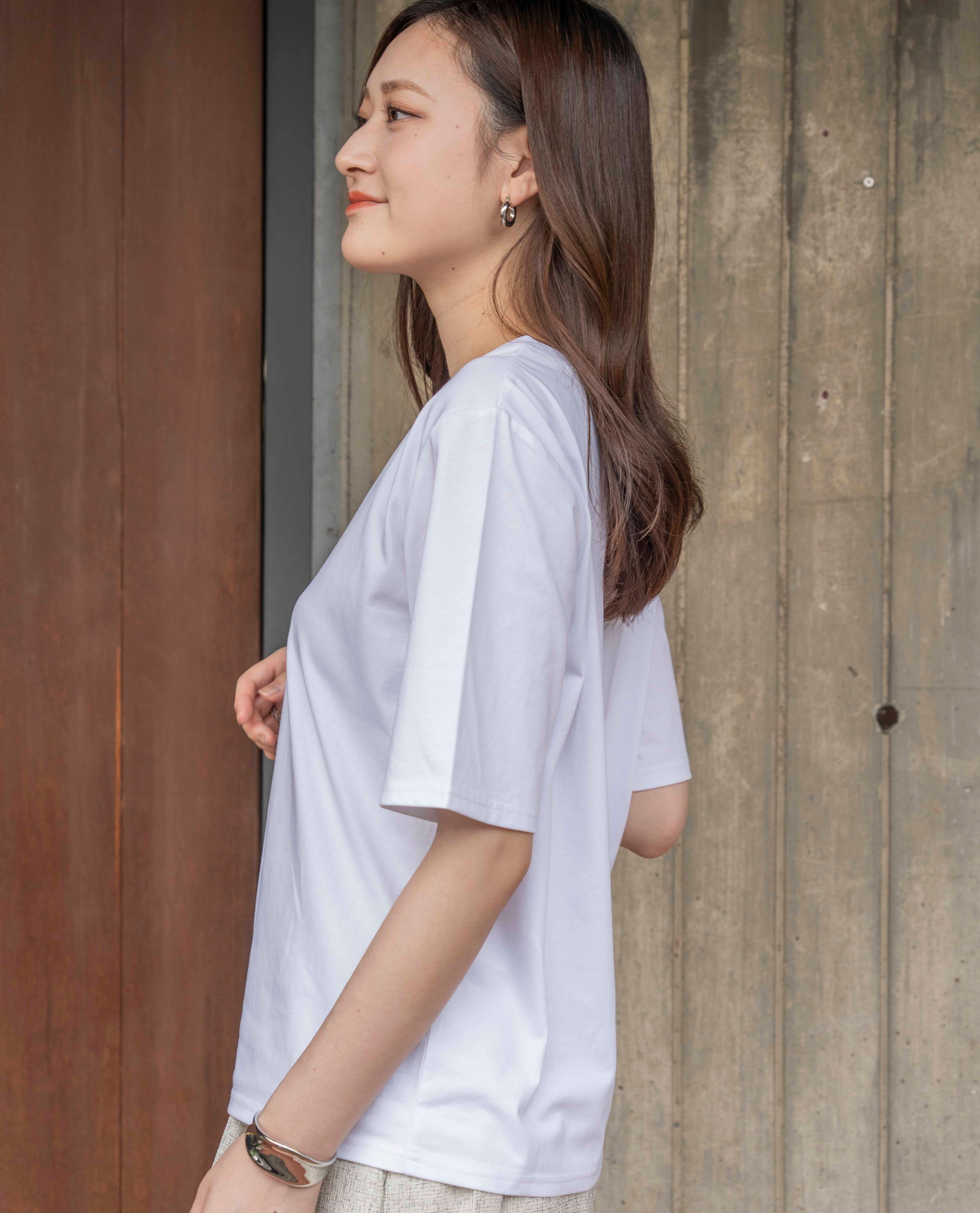 YEVS 半袖クルーTシャツ【多機能素材】 イーブス トップス カットソー・Tシャツ ブラック ホワイト