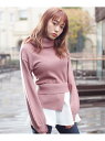 【SALE/20%OFF】LIP SERVICE シャツドッキングタートルニット リップサービス ニット ニットタートル ピンク ブラック ベージュ【送料無料】