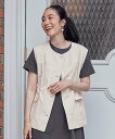 【SALE/30%OFF】any FAM 【洗濯機可】ミリタリーベスト エニィファム トップス ベスト・ジレ カーキグリーン ベージュ【送料無料】