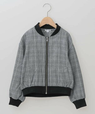 【SALE／30%OFF】a.v.v [140-150]フリルテクニックグレンチェックMA-1ライクブルゾン アー・ヴェ・ヴェ コート/ジャケット コート/ジャケットその他 ブラック【送料無料】