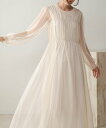 【SALE/40%OFF】Bab 【低身長向けサイズあり】前後2WAYチュールギャザーワンピース バブ / ブージュルード ワンピース・ドレス ワンピース ホワイト ブラック グレー【送料無料】