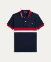 POLO RALPH LAUREN (ボーイズ 2才~7才)ストライプド コットン メッシュ ポロシャツ ラルフローレン トップス ポロシャツ ネイビー【送料無...