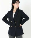 ICHIE ポンチダブルジャケット ストロベリーフィールズ ジャケット・アウター ノーカラージャケット ネイビー【送料無料】