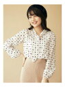 【SALE/49%OFF】dazzlin 小紋柄ネックタイブラウス ダズリン シャツ/ブラウス シャツ/ブラウスその他 ホワイト ネイビー ベージュ
