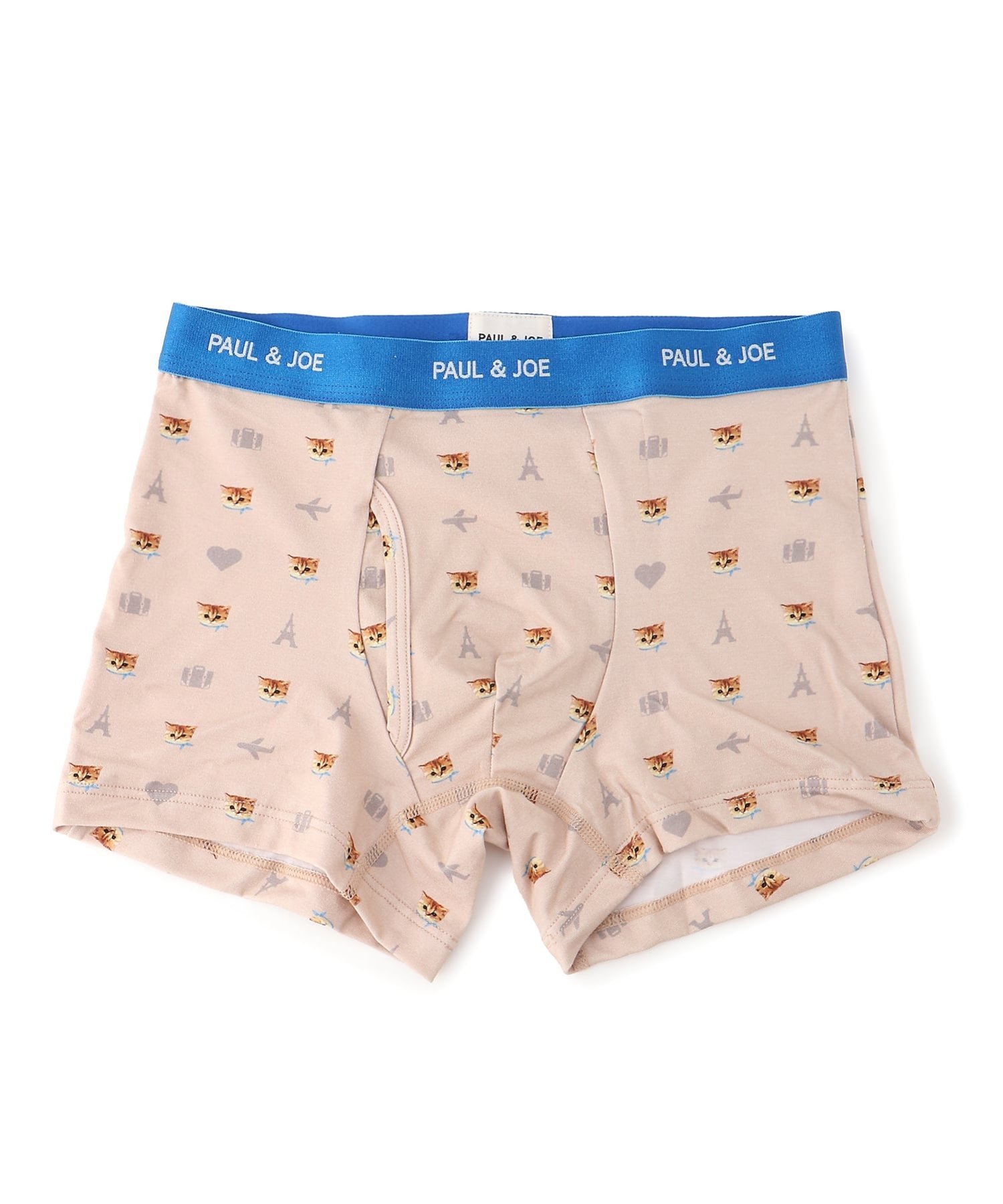 PAUL & JOE (M)PAUL & JOE//ポール & ジョー トラベルヌネット柄プリントボクサーパンツ ボディライフ インナー・ルームウェア ボクサーパンツ・トランクス ベージュ ブルー
