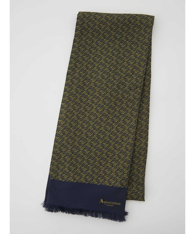 MEN AQ Logo Stole アクアスキュータム ファッション雑貨 マフラー・ストール・ネックウォーマー カーキグリーン