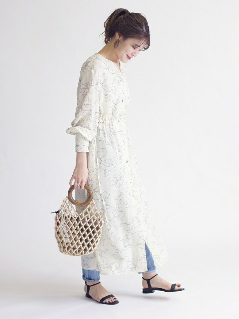 【SALE／30%OFF】SHIPS WOMEN プリントワンピース シップス ワンピース・ドレス その他のワンピース・ドレス グリーン ホワイト【送料無料】のサムネイル