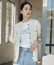 【SALE/40%OFF】自由区 S 【WEB限定カラーあり・洗える】テクスチャーコットンブレンドニット アウター ジユウク トップス カーディガン イエロー ...