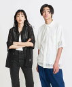 ユナイテッドアローズ 【SALE／50%OFF】BEAUTY&YOUTH UNITED ARROWS ＜info. BEAUTY&YOUTH＞ ストライプ メッシュ キャンプカラーシャツ ユナイテッドアローズ アウトレット トップス シャツ・ブラウス ブラック ホワイト