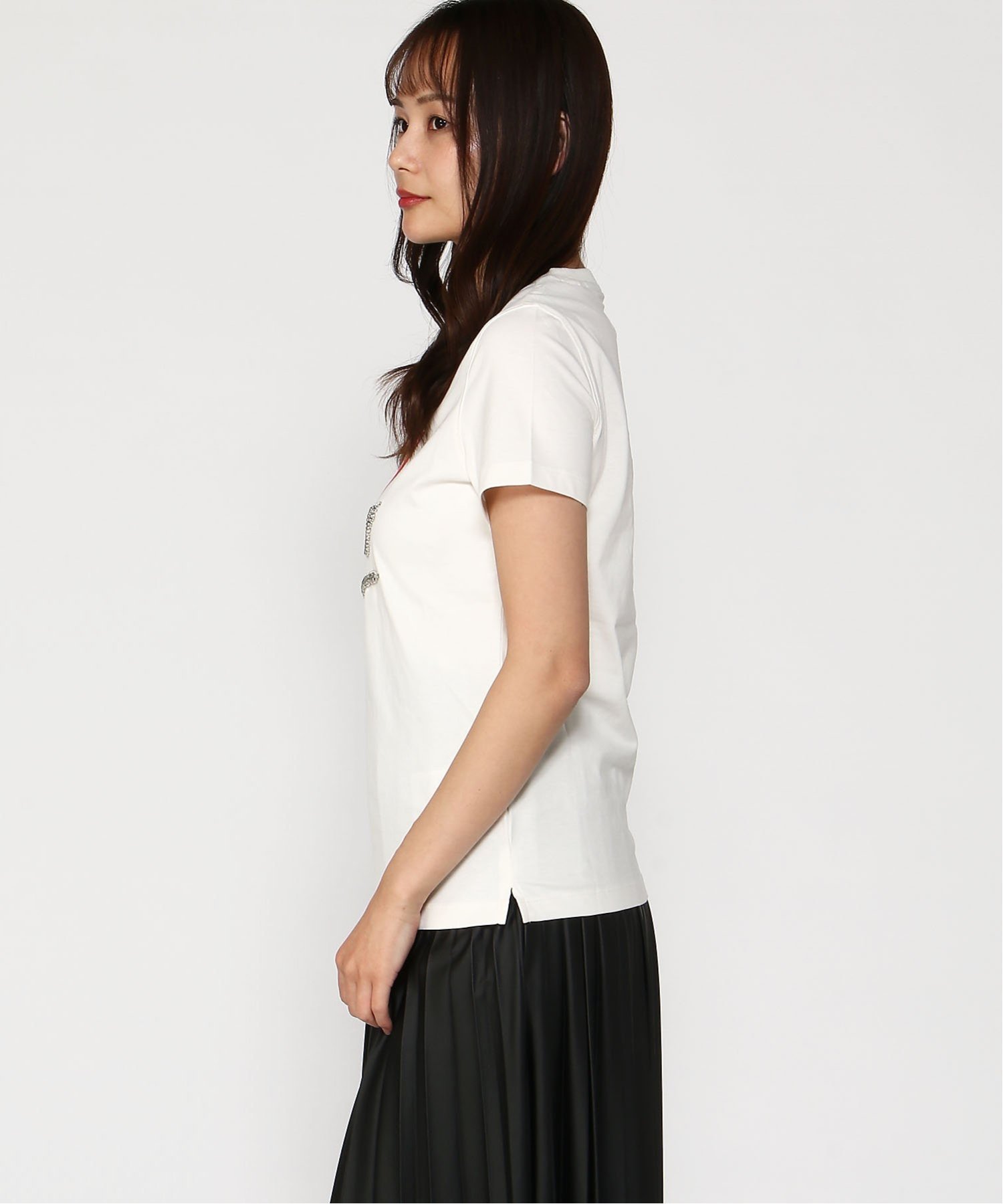 GUESS 半袖 Tシャツ レディース(W)SS Cn Triangle Love Tee ゲス トップス カットソー・Tシャツ ホワイト ピンク