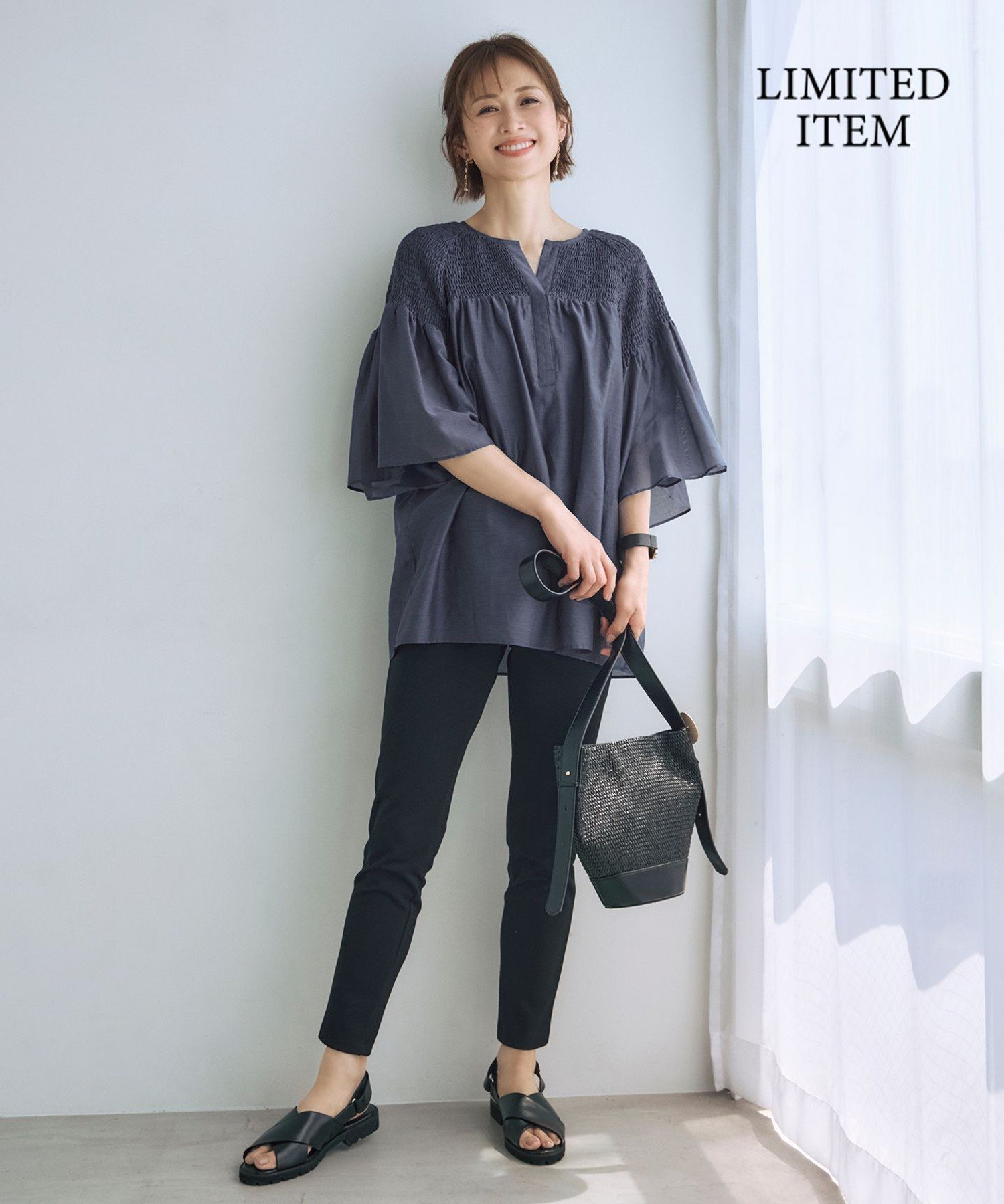 自由区 S 【WEB限定・洗える】コットンナイロンモクロディー レギンスパンツ ジユウク パンツ その他のパンツ ブラック