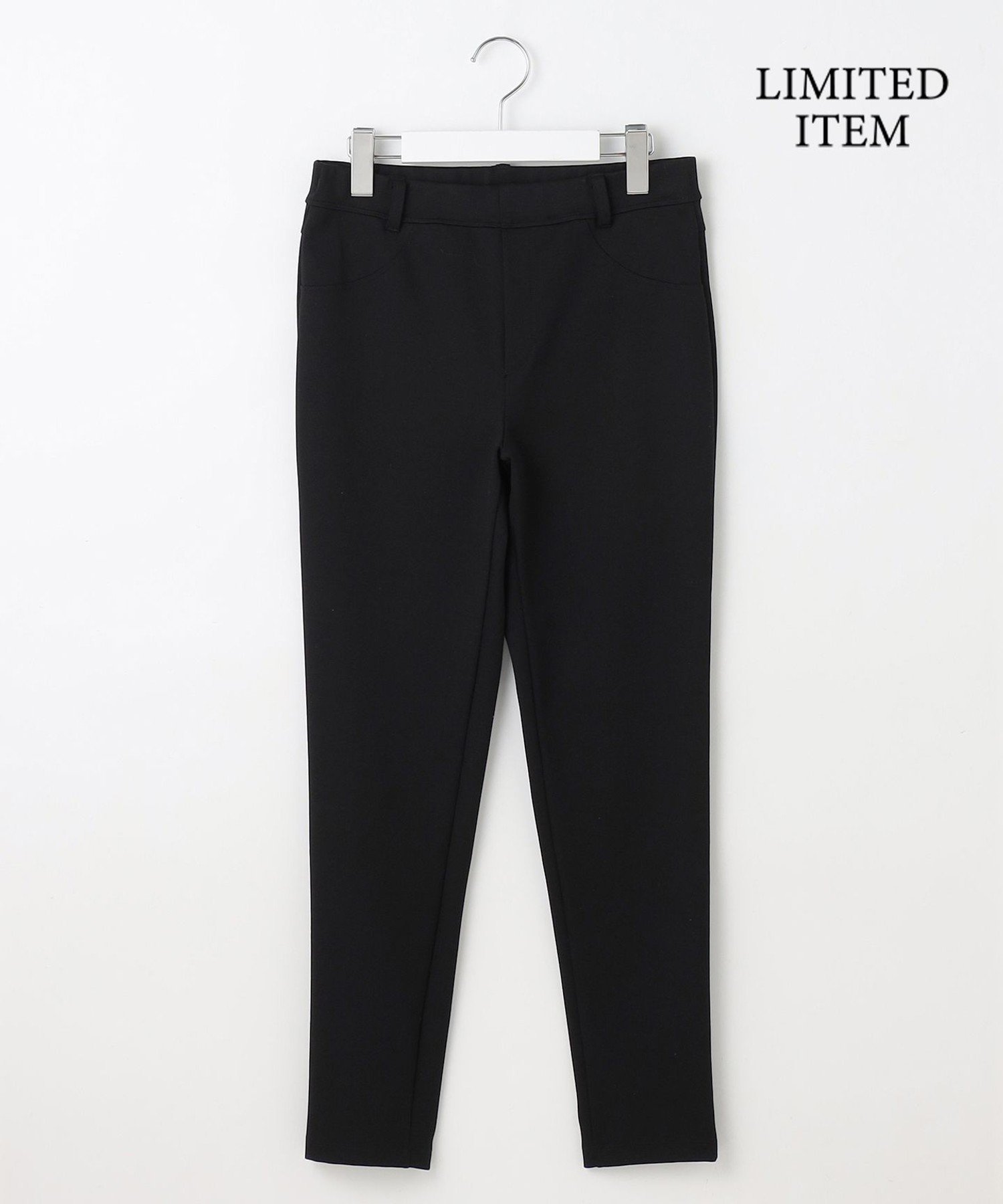 自由区 S 【WEB限定・洗える】コットンナイロンモクロディー レギンスパンツ ジユウク パンツ その他のパンツ ブラック