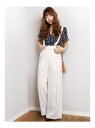 【SALE/30%OFF】dazzlin サス付ワイドパンツ ダズリン パンツ/ジーンズ パンツその他 ホワイト ブルー ピンク ネイビー【送料無料】