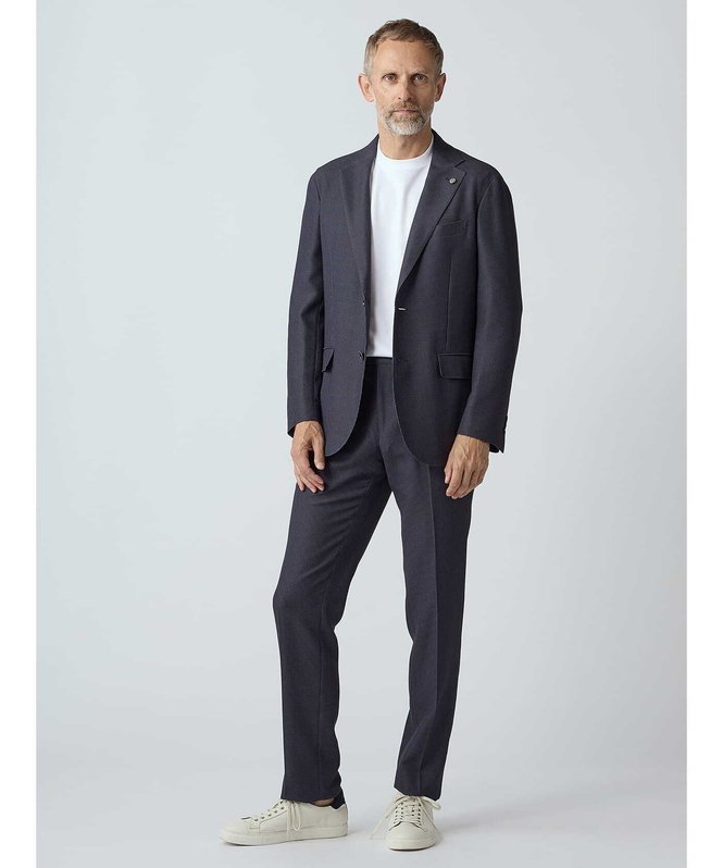Aquascutum MEN TEC.3 Karami Houndstooth Jacket アクアスキュータム ジャケット・アウター テーラードジャケット・ブレザー ネイビー【送料無料】