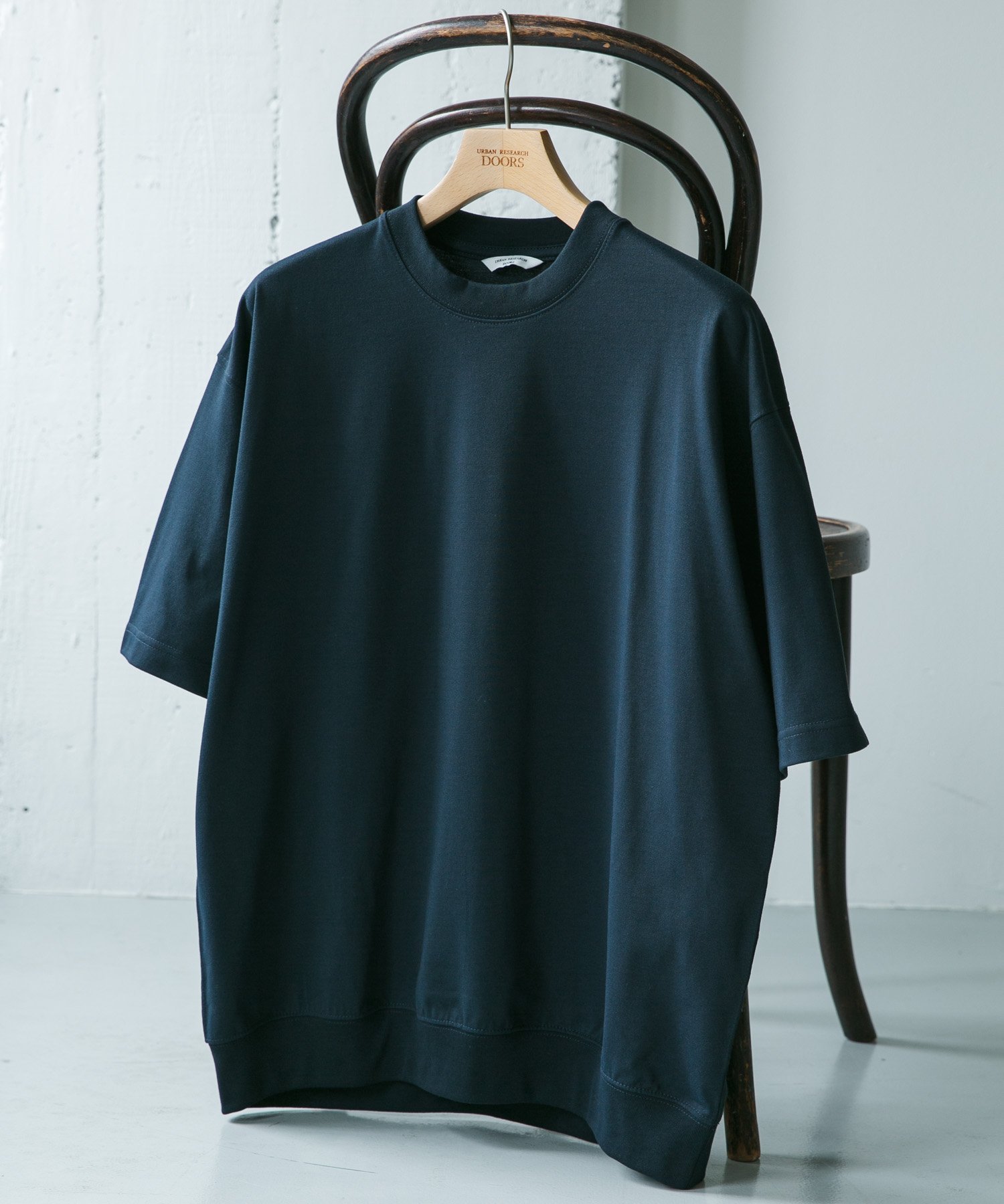 『吸水速乾/防シワ/抗ピリング/UVカット/イージーケア』DRYMIX クルーネック ショートスリーブ スウェットTシャツ アーバンリサーチドアーズ トップス カットソー・Tシャツ ブラウン グレー ネイビー