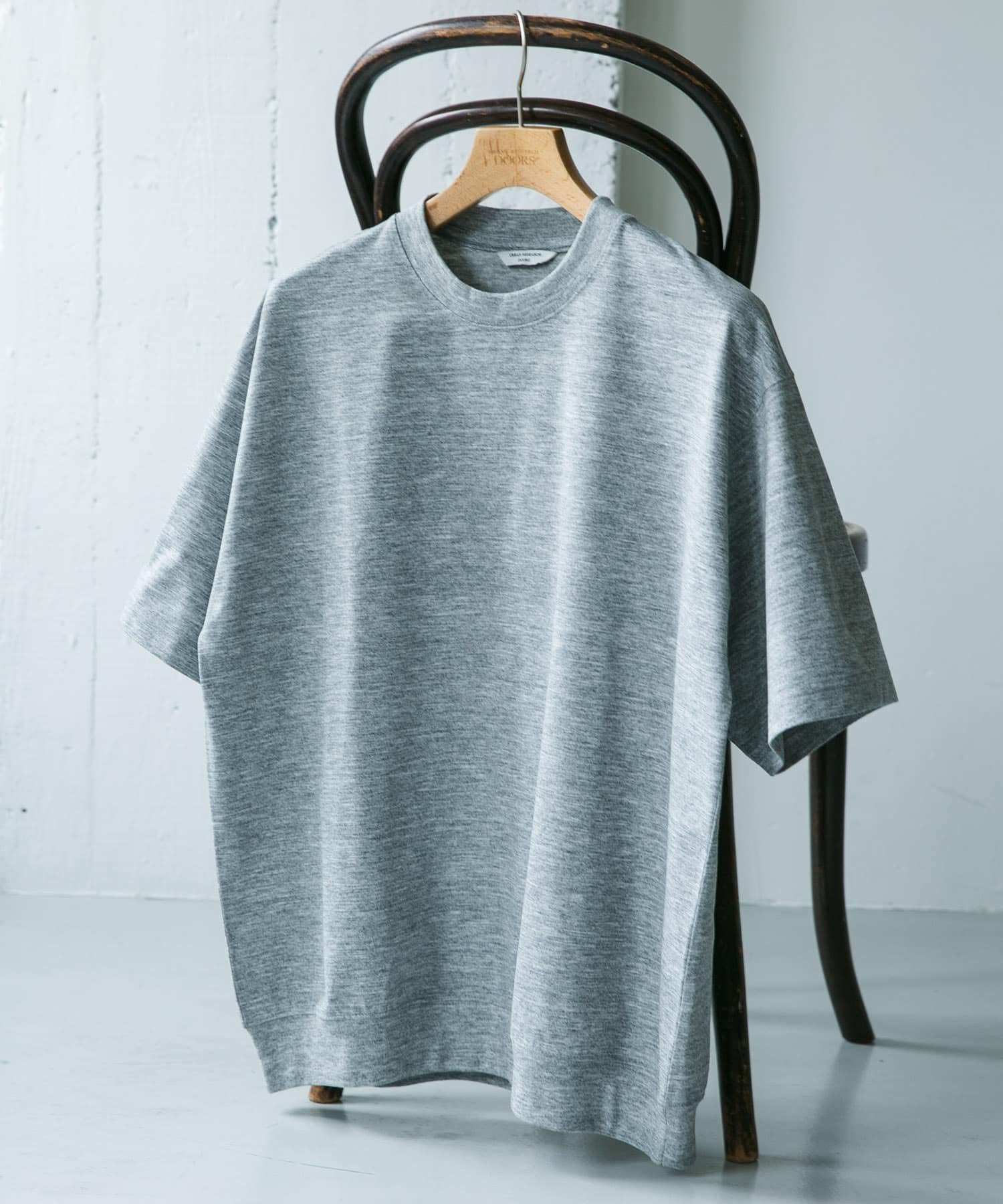 『吸水速乾/防シワ/抗ピリング/UVカット/イージーケア』DRYMIX クルーネック ショートスリーブ スウェットTシャツ アーバンリサーチドアーズ トップス カットソー・Tシャツ ブラウン グレー ネイビー