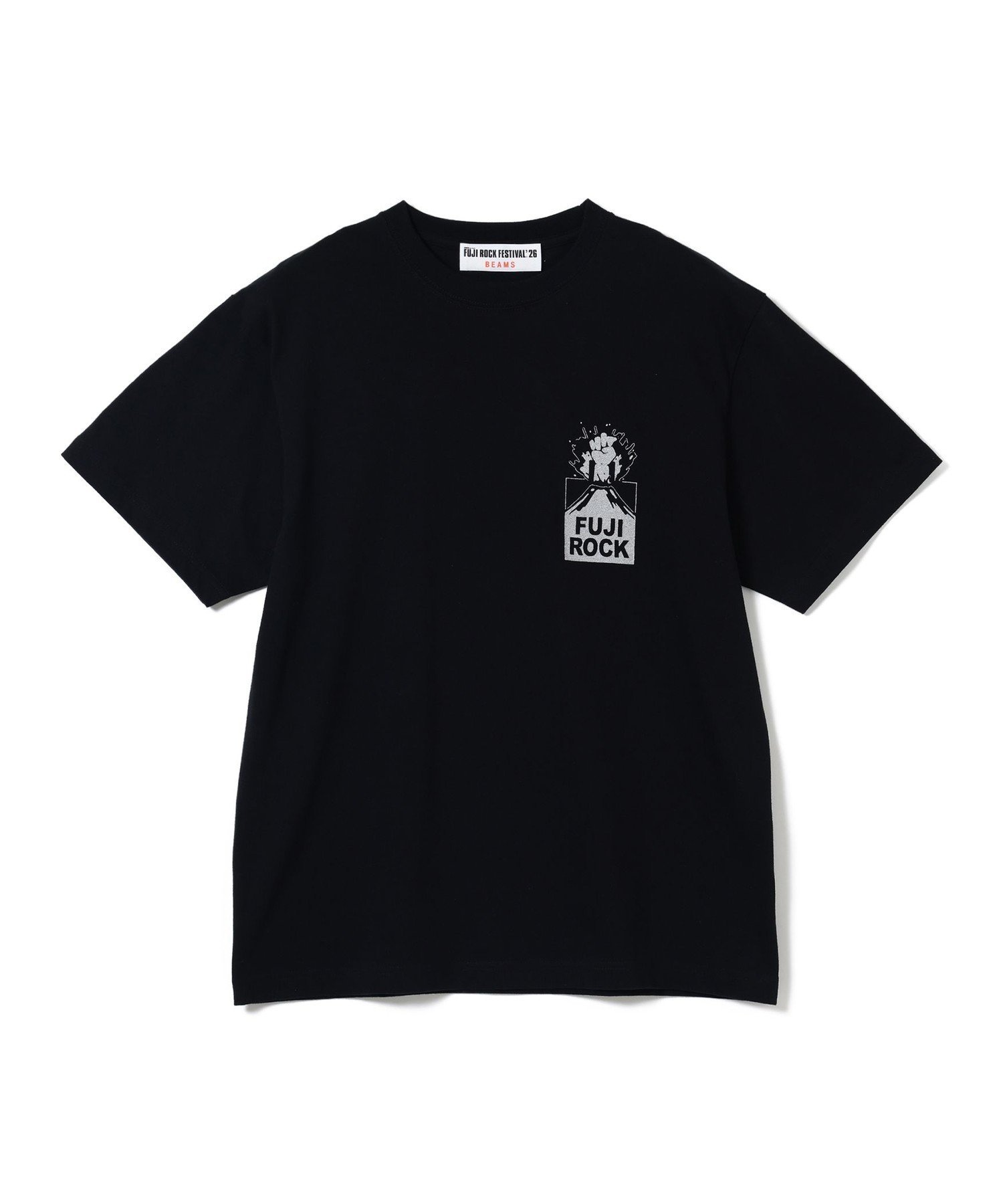 ＜MEN＞FUJI ROCK FESTIVAL'26 / YUICHIRO TAMAKI / FUJI ROCKIN' VOLCANO TEE ビームスT トップス カットソー・Tシャツ ブラック