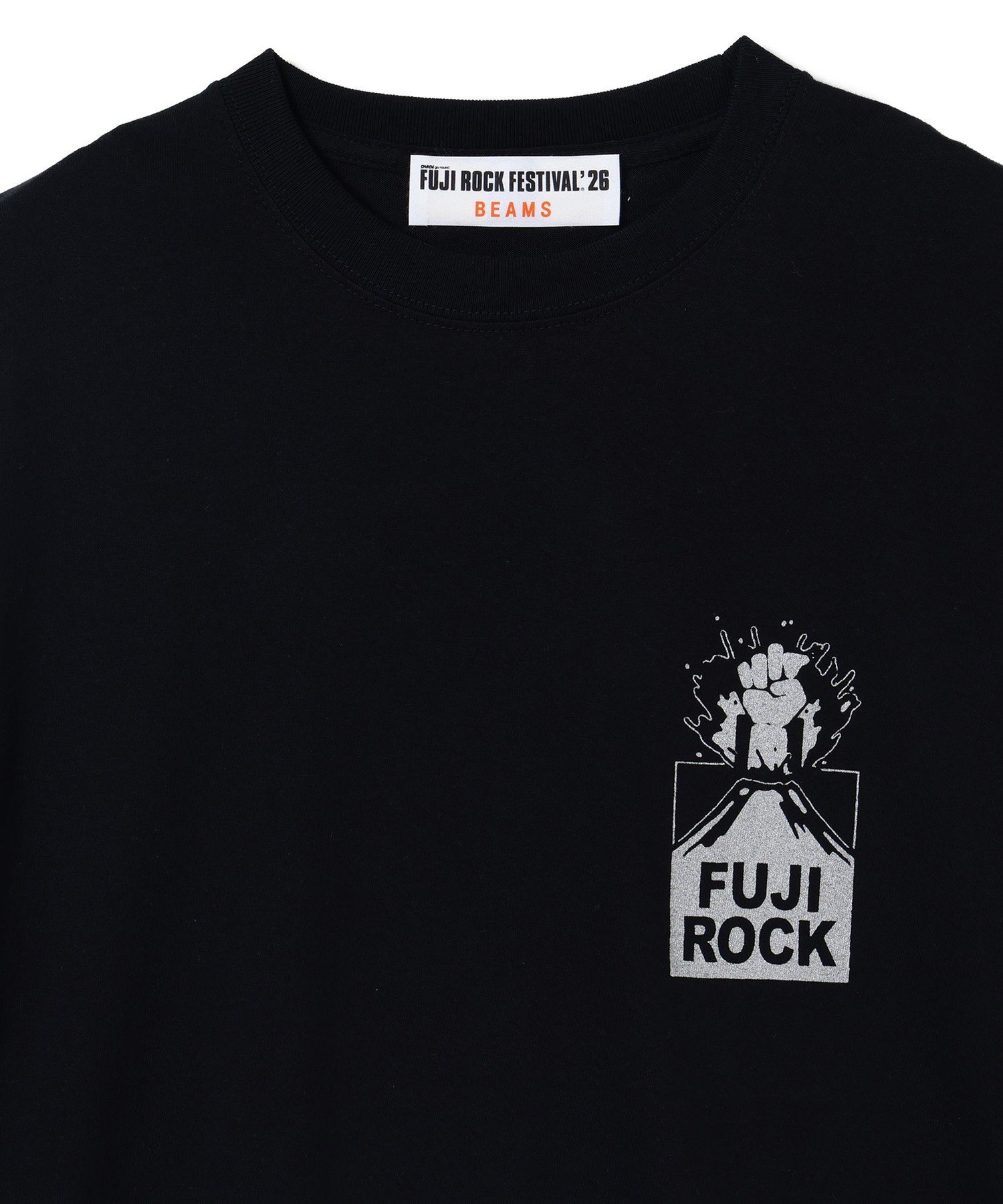 ＜MEN＞FUJI ROCK FESTIVAL'26 / YUICHIRO TAMAKI / FUJI ROCKIN' VOLCANO TEE ビームスT トップス カットソー・Tシャツ ブラック