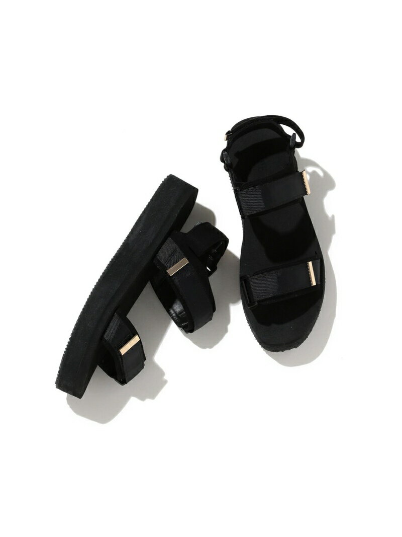 【SALE／50%OFF】ROPE' 【Marisol ONLINE掲載】ベルクロスポーツサンダル ロペ シューズ・靴 サンダル ブラック ベージュ【送料無料】のサムネイル