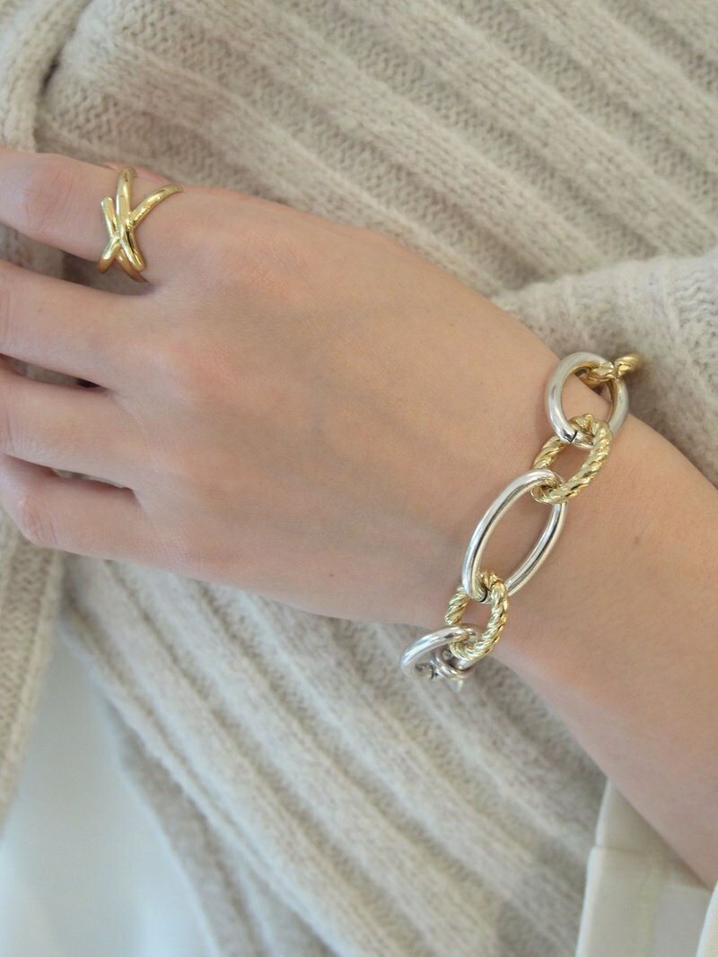 UNITED ARROWS green label relaxing ＜ PHILIPPE AUDIBERT(フィリップオーディベール) ＞PA Two type チェーン ブレスレット＜ EMMEL REFINES ＞ ユナイテッドアローズ グリーンレーベルリラクシング アクセサリー ブレスレット シルバー【送料無料】のサムネイル