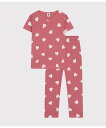 【SALE/10%OFF】PETIT BATEAU 半袖長ズボンパジャマ プチバトー インナー・ルームウェア パジャマ ホワイト【送料無料】