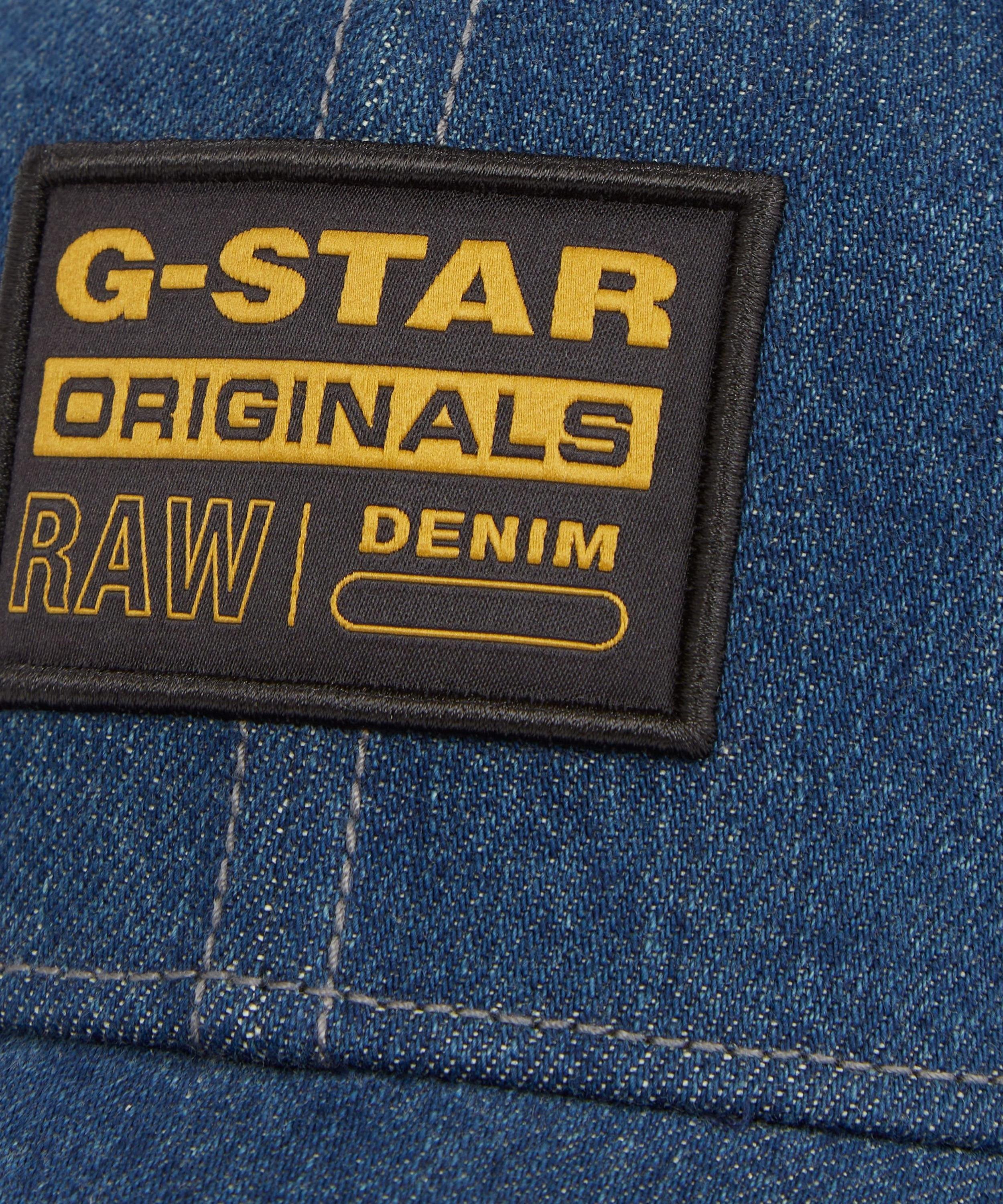 【公式ショップ】DENIM EMBRO BASEBALL TRUCKER CAP/デニムベースボールキャップ/メッシュキャップ ジースターロゥ 帽子 キャップ ブルー