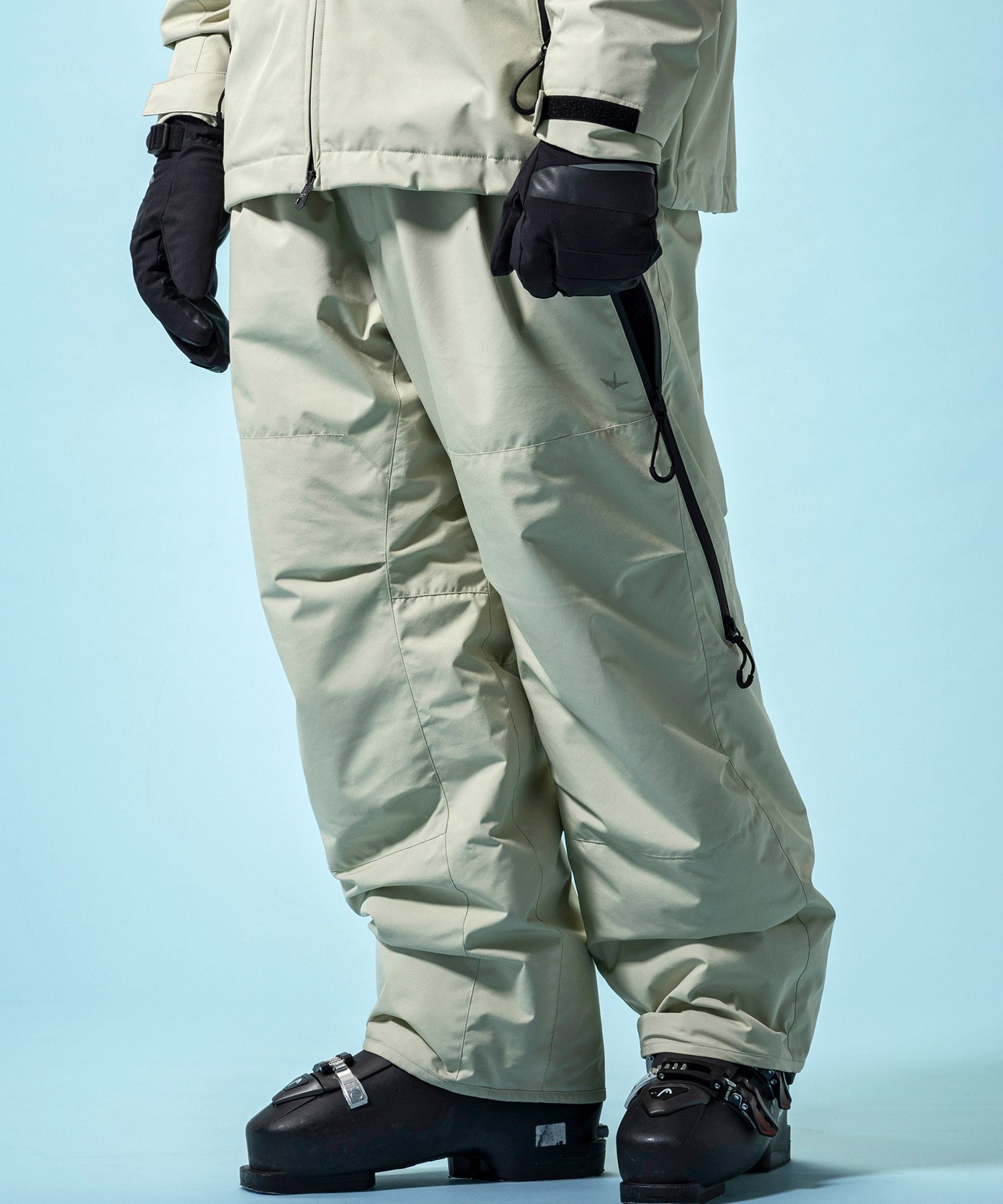 1PIU1UGUALE3 RELAX 1PIU1UGUALE3 RELAX * +phenix グラデーションロゴスノーパンツ シフォン パンツ その他のパンツ ブラック ベージュ【送料無料】