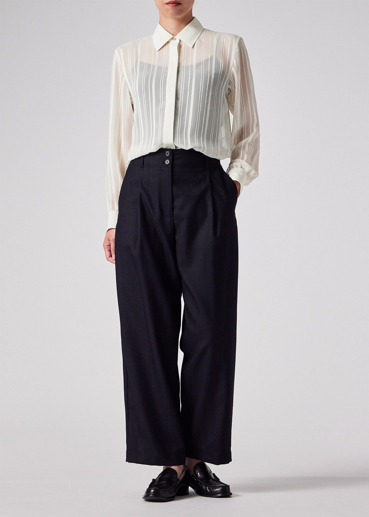 【SALE／30%OFF】Paul Smith ウィメンズ シアー ストライプ ブラウス ポール・スミス トップス シャツ・ブラウス ベージュ ブラック【送料無料】
