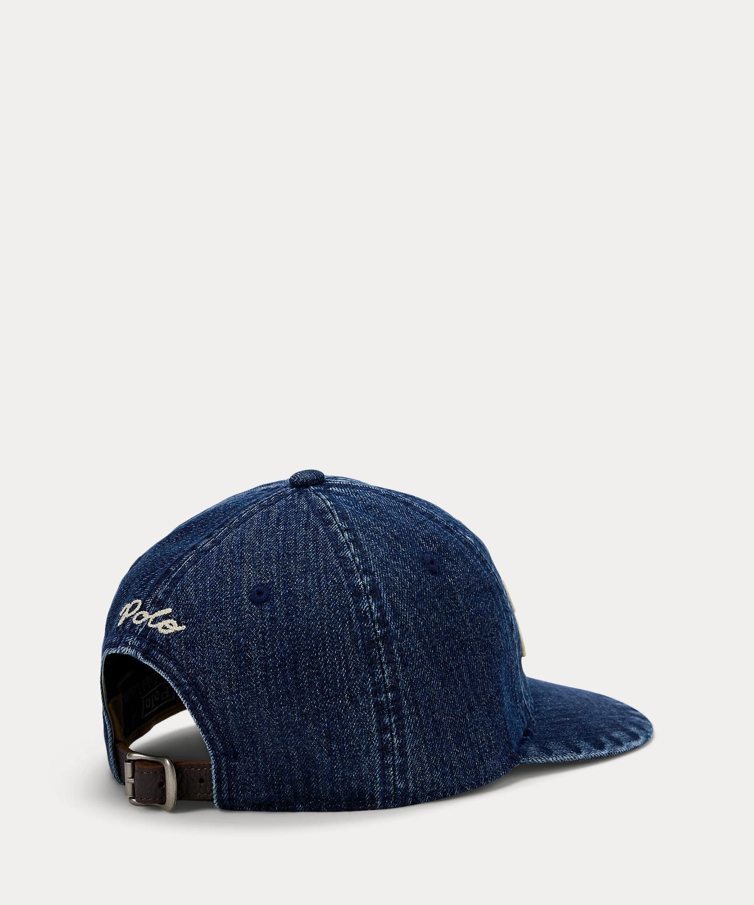 The Ralph ロゴ デニム ボール キャップ ラルフローレン 帽子 キャップ ネイビー