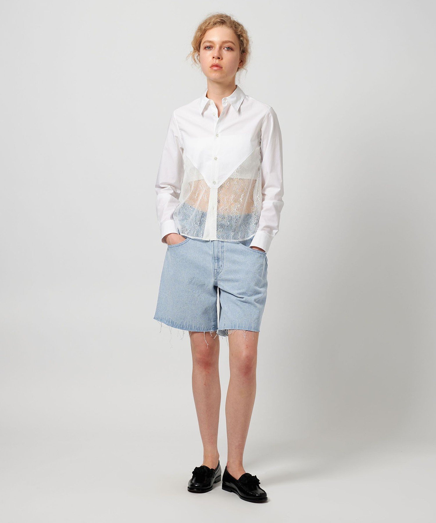 【SALE／60%OFF】ATTISESSION ＜ATTISESSION＞ハーフ デニム パンツ/ライトブルー ユナイテッドアローズ アウトレット パンツ その他のパンツ ブルー【送料無料】 stylife-15695818 Rakuten Fashion サンプル画像3