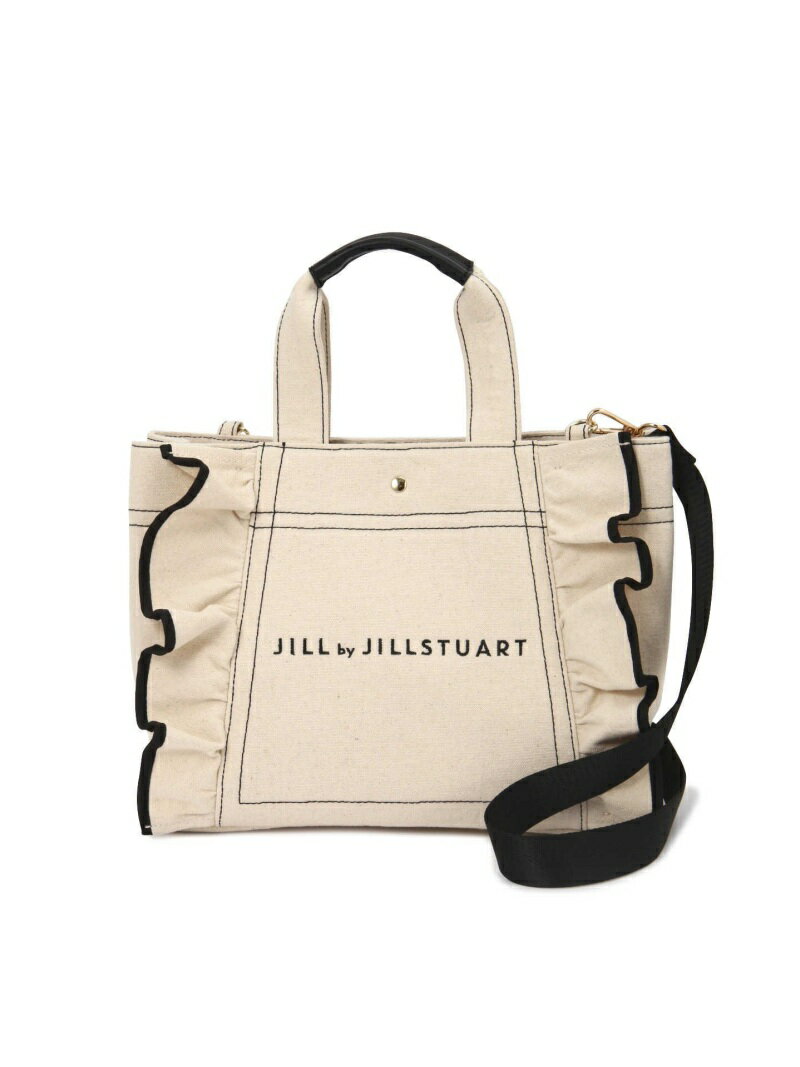 JILL by JILL STUART ｜Ray1月号掲載｜フリルトートバッグ(大) ジル バイ ジル スチュアート バッグ その他のバッグ ホワイト ブルー【送料無料】のサムネイル