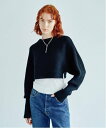 【SALE／20 OFF】EMMA LIMBER Cropped Boucle Knit Tops エマリンバー トップス ニット ブラック オレンジ【送料無料】