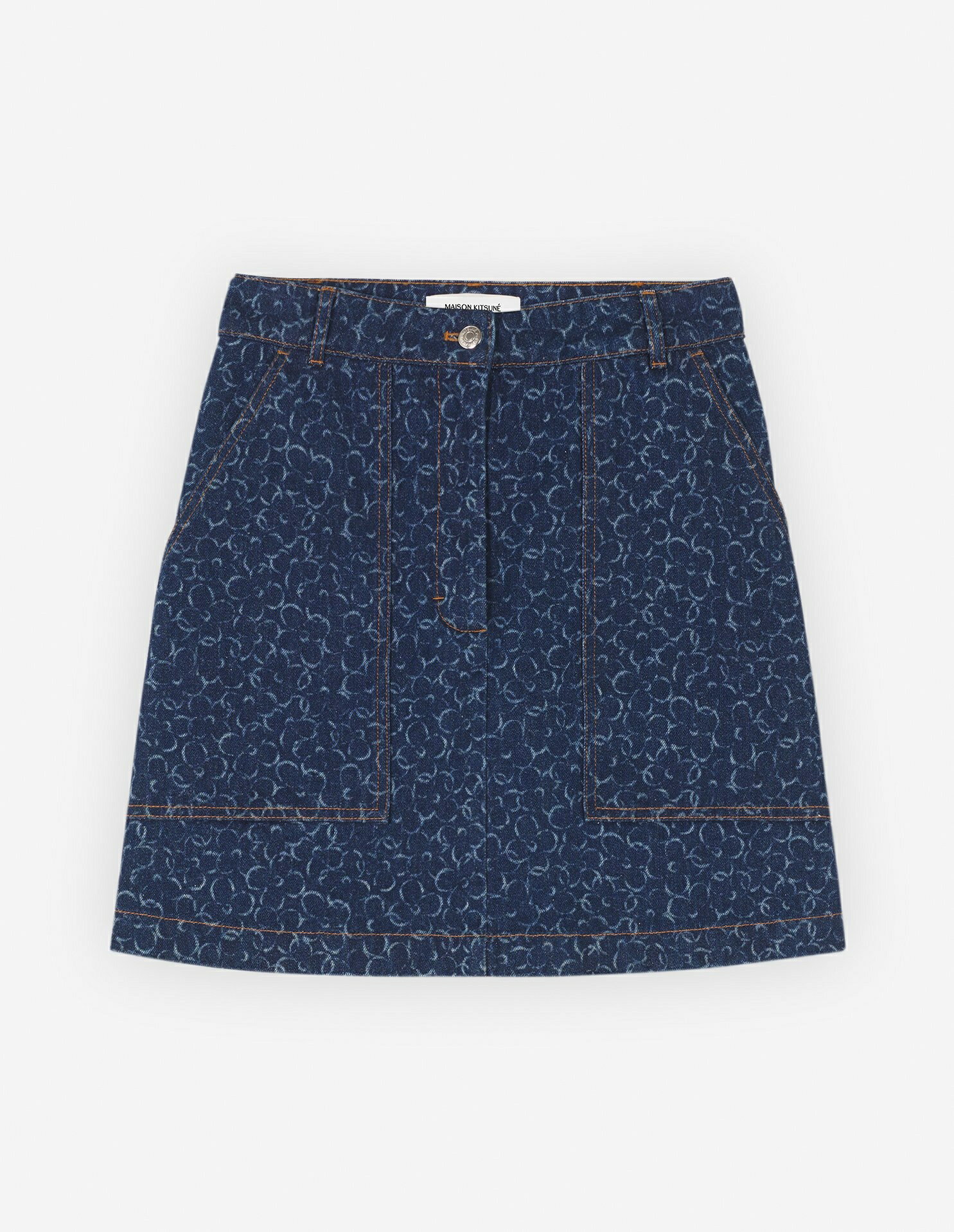 Maison Kitsune Maison Kitsune/(W)MINI DENIM SKIRT メゾン キツネ スカート ミニスカート ネイビー【送料無料】