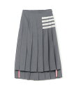 THOM BROWNE PLAIN WEAVE 4 BAR MIDI PLEATED SKIRT トムブラウン スカート ミディアムスカート グレー【送料無料】