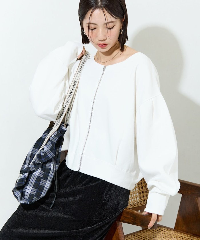 【SALE/30%OFF】FREAK'S STORE フルジップ 裏起毛 ショート カーデ【限定展開】 25AW フリークスストア トップス カーディガン ブル...