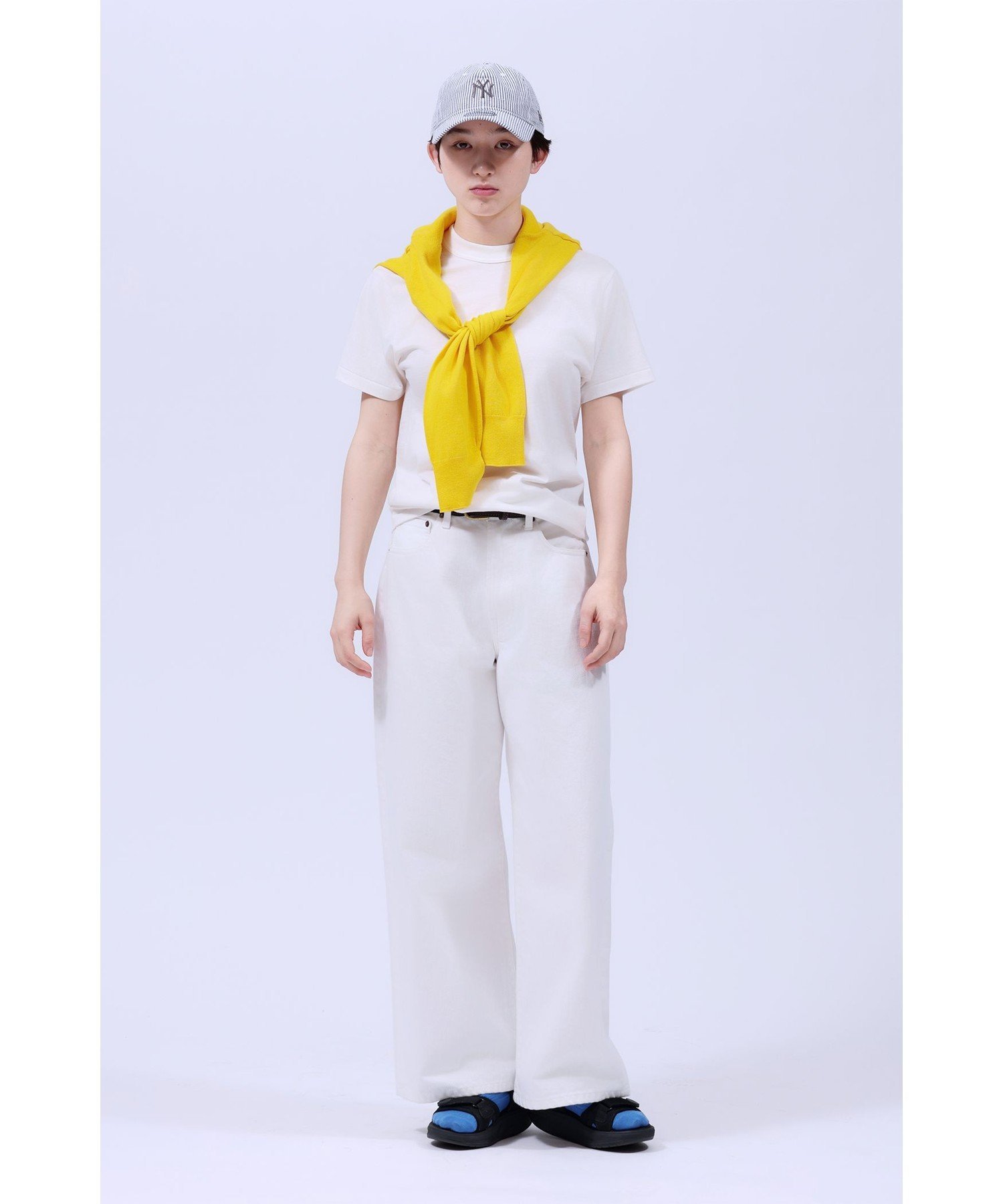 BEAMS BOY ワイド デニム パンツ ビームス ウイメン パンツ その他のパンツ ネイビー ホワイト【送料無料】