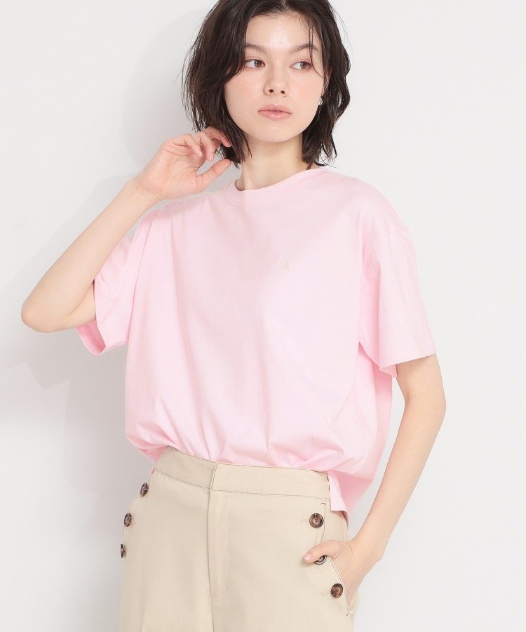 THE SHOP TK 【POLO BCS 別注】ワンポイント刺繍T ザ ショップ ティーケー トップス カットソー・Tシャツ ホワイト ブラック ピンク