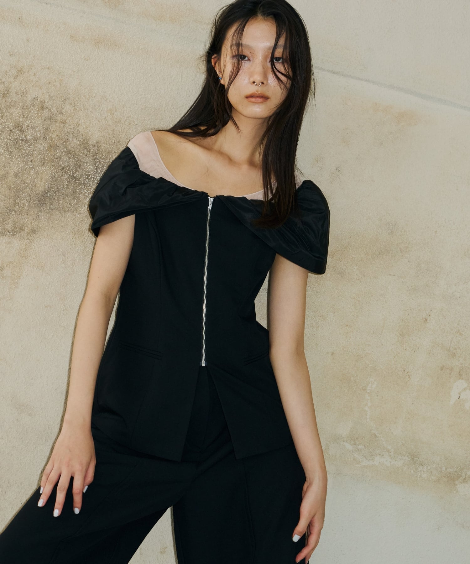 ANDRESD 【2点セット】結婚式・二次会 パンツドレス オケージョン セットアップ アンドレスド ワンピース・ドレス ドレス ブラック グレー ベージュ【送料無料】
