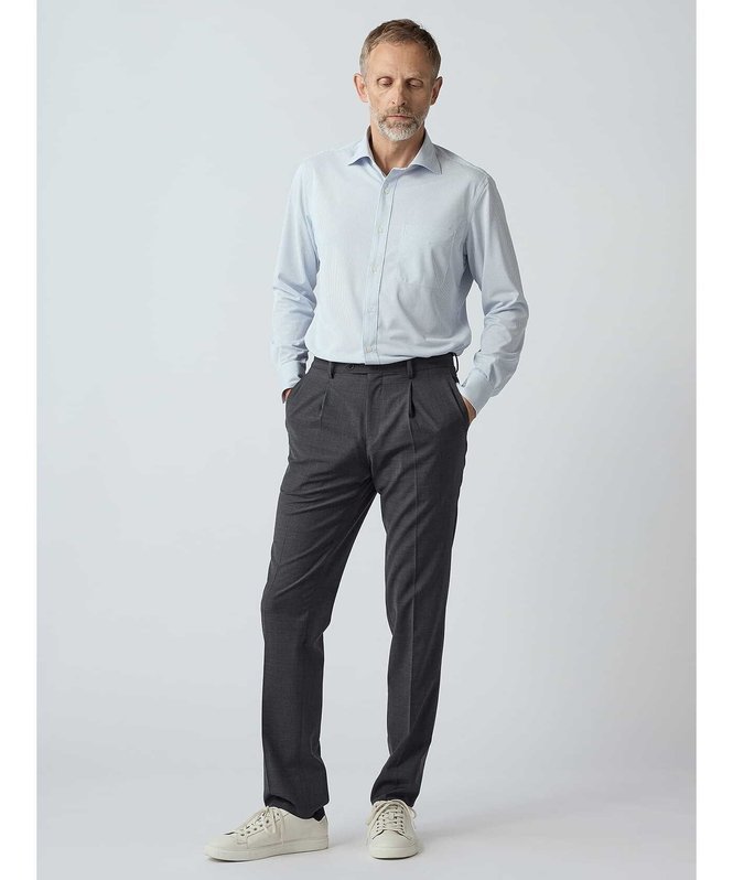 Aquascutum MEN TEC.3 Candy Stripe Shirt アクアスキュータム トップス シャツ・ブラウス ブルー グレー【送料無料】