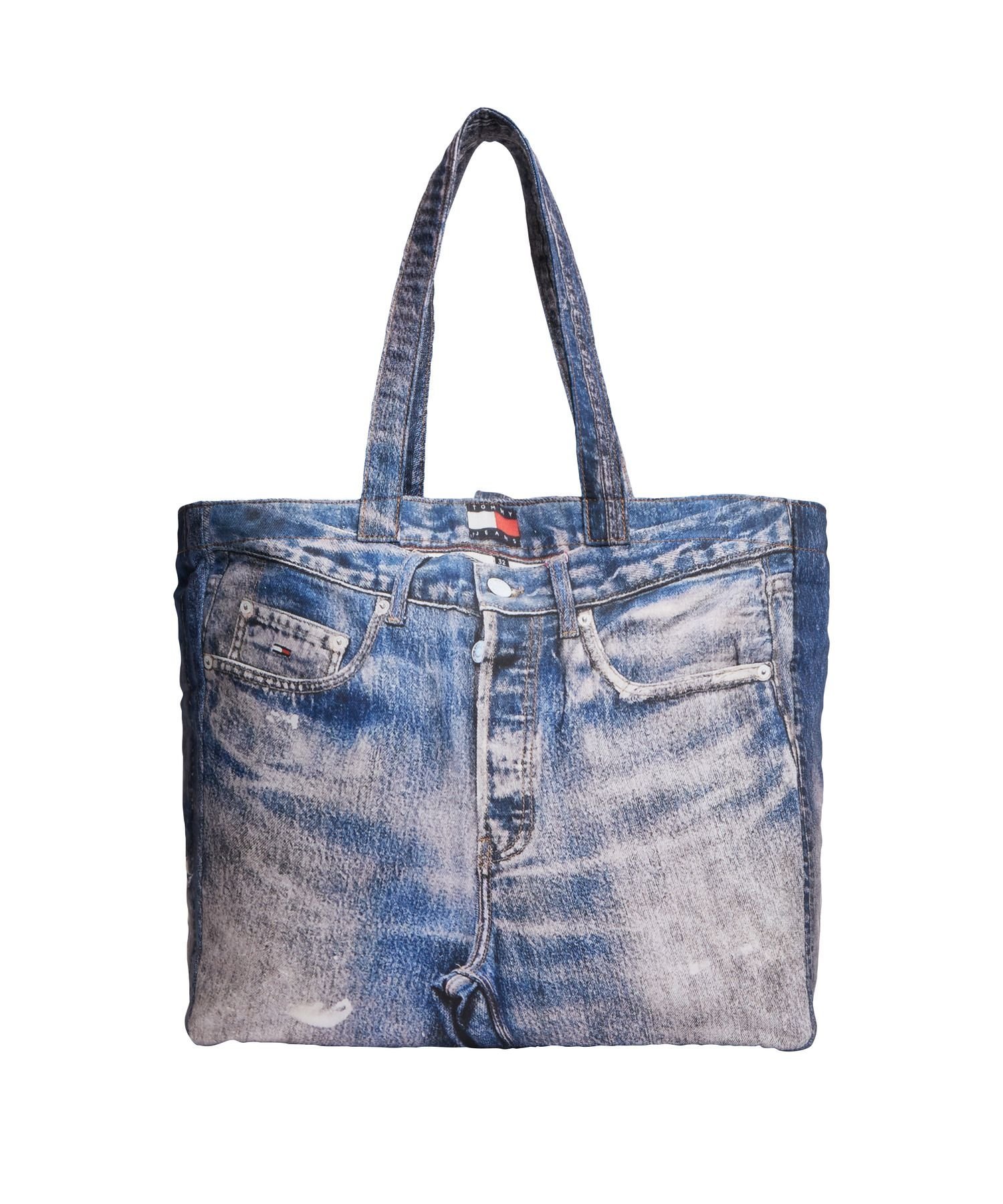 TOMMY HILFIGER - TOMMY JEANS トロンプルイユトートバッグ 26SS トミーヒルフィガー バッグ トートバッグ【送料無料】