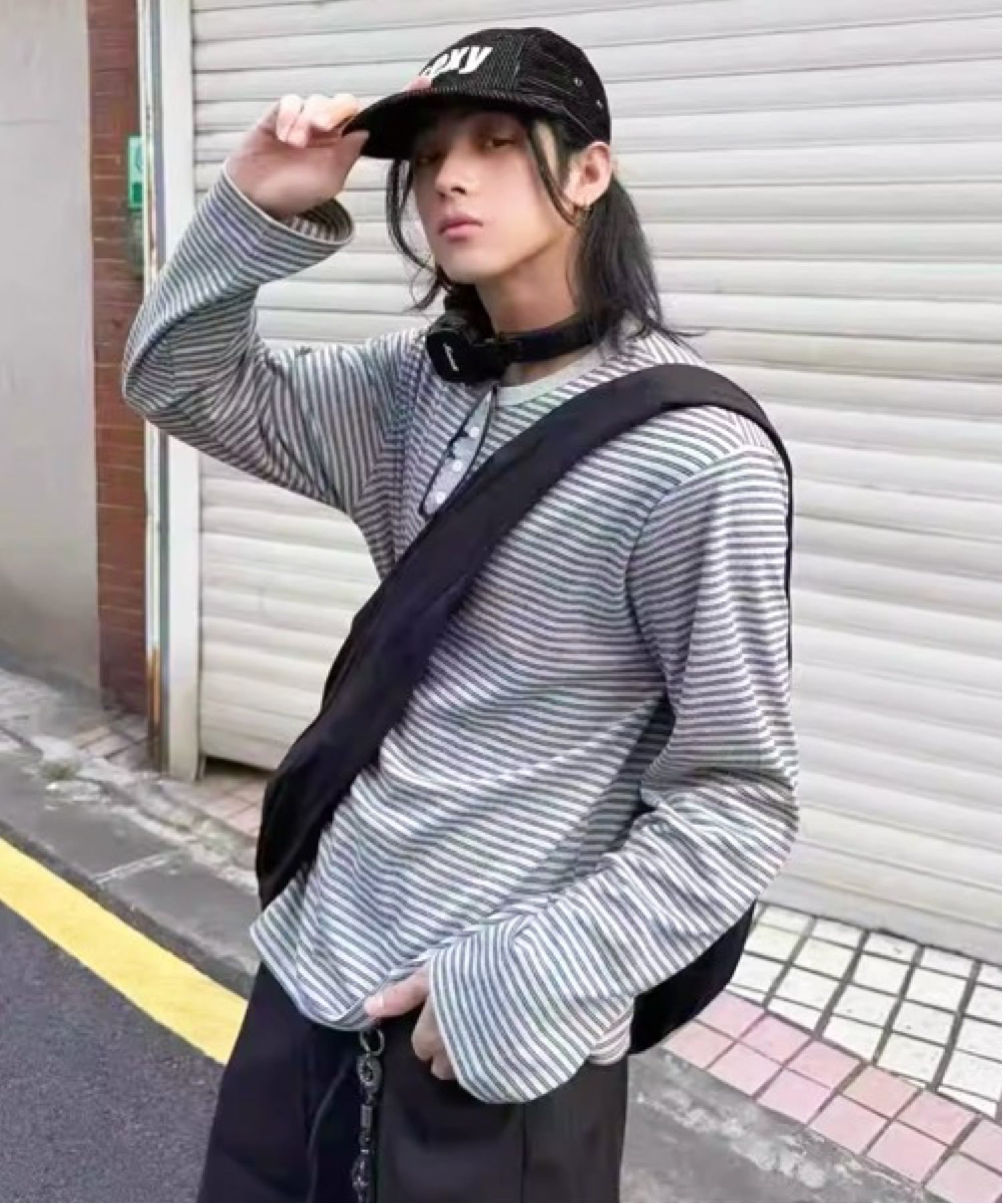 楽天市場】ボーダー ロンt（ネックラインヘンリーネック）（Tシャツ