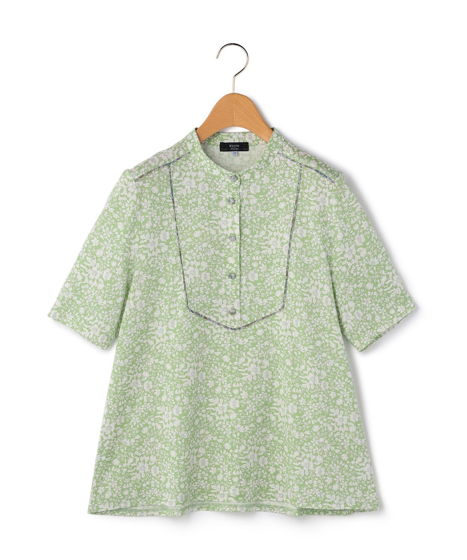 KEITH 【Lサイズ】Liberty Print Lizzyカットソー キース トップス カットソー・Tシャツ レッド ブルー