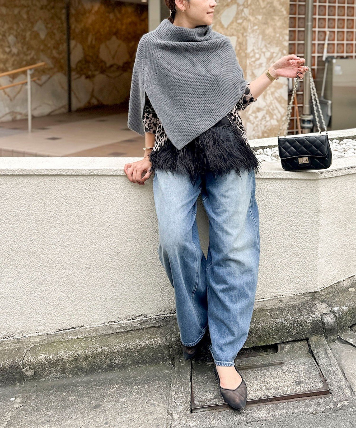 Rie Miller 《4サイズ展開》【RM denim】ルーズワイドデニム ノーリーズ パンツ ジーンズ・デニムパンツ ブルー